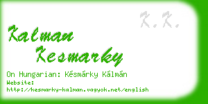 kalman kesmarky business card