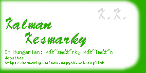 kalman kesmarky business card